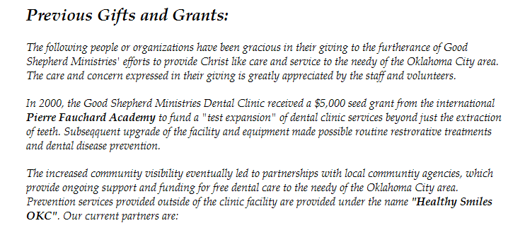 Gifts & Grants Information